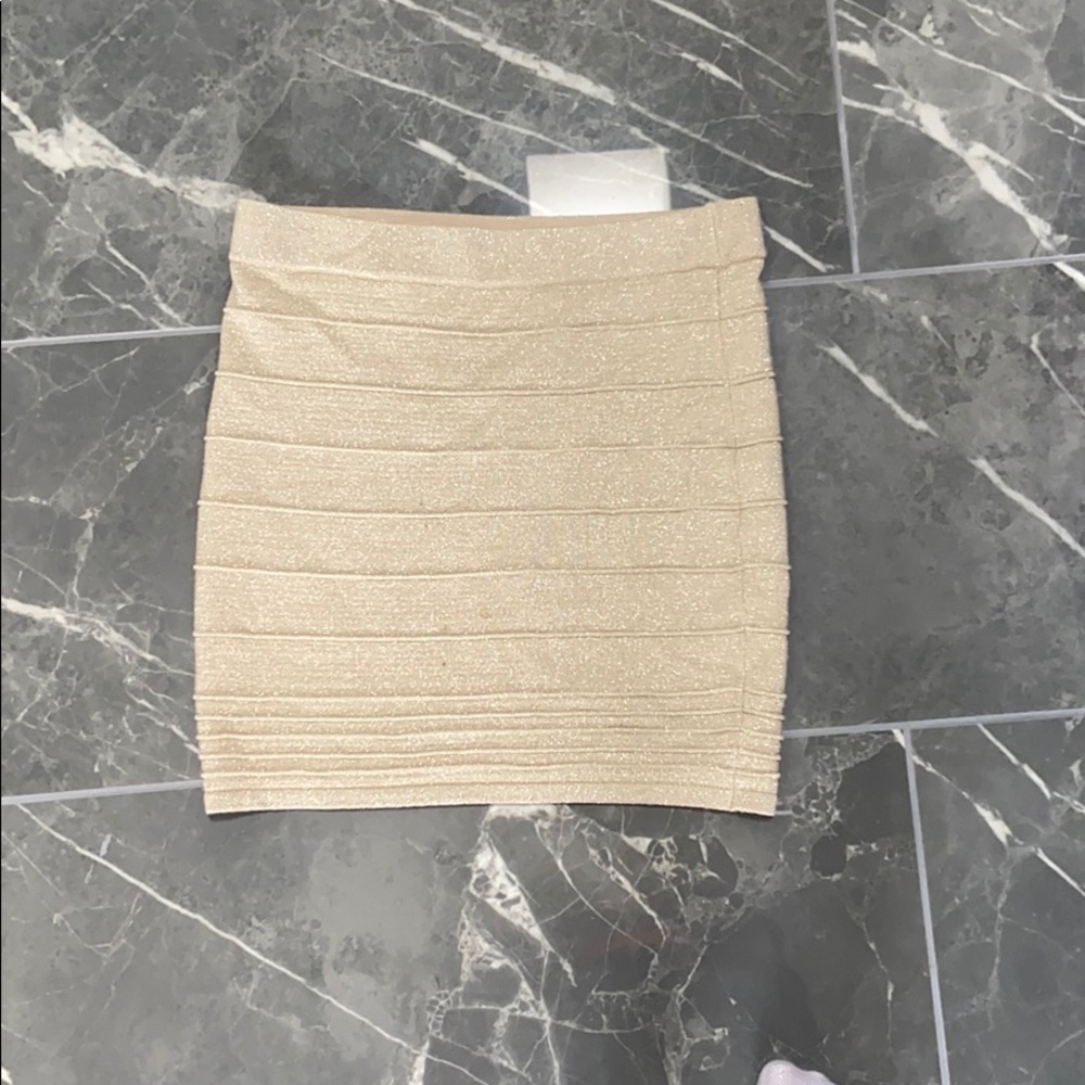 Gold glitter skirt